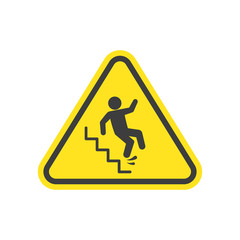 Slippery stairs warning.