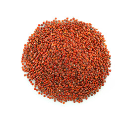 red quinoa isolate on white background