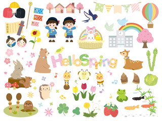 かわいい春のイラスト素材