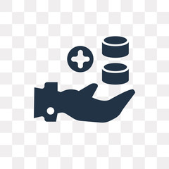 Growth vector icon isolated on transparent background, Growth  transparency concept can be used web and mobile