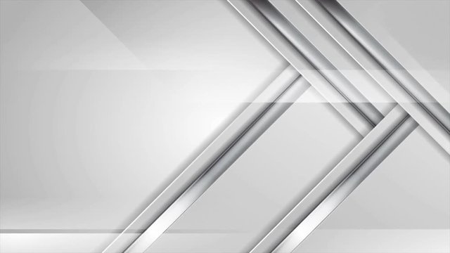 Grey abstract hi-tech motion background with silver stripes. Seamless loop. Video animation Ultra HD 4K 3840x2160
