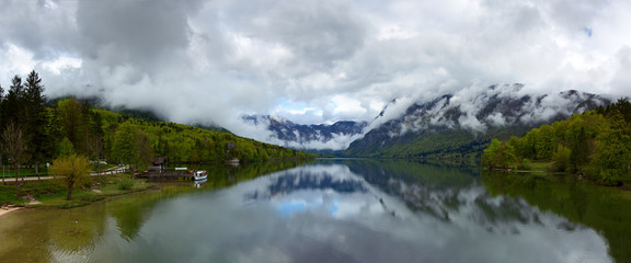 Bohinjsko jezero in Slovenia at morning