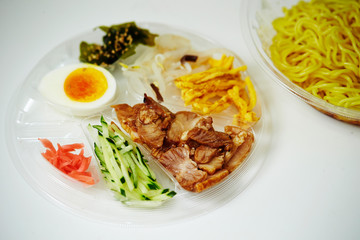 Hiyashi chuka, Japanese cold ramen noodle 