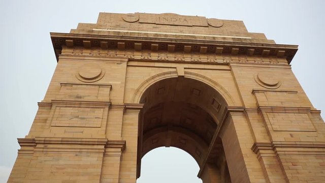 Closeup of India Gate in New Delhi, India