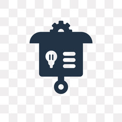 Presentation vector icon isolated on transparent background, Presentation  transparency concept can be used web and mobile