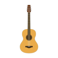 Obraz na płótnie Canvas Wooden acoustic guitar.