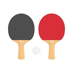 Two ping pong rackets.