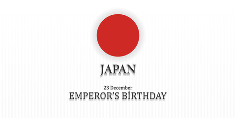 the emperor's birthday, 23 december, japan,  Celebration card vector illustration, 