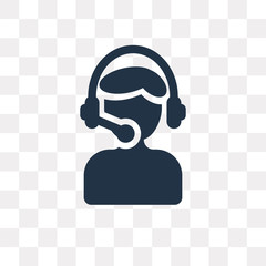 Support vector icon isolated on transparent background, Support  transparency concept can be used web and mobile
