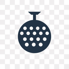 Disco ball vector icon isolated on transparent background, Disco ball  transparency concept can be used web and mobile