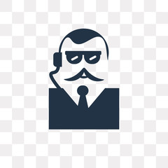 Bodyguard vector icon isolated on transparent background, Bodyguard  transparency concept can be used web and mobile
