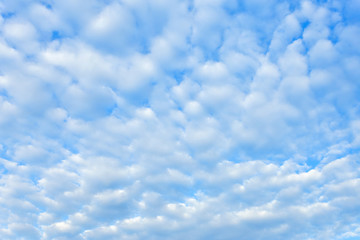 blue sky background texture with white clouds.