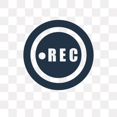 Record vector icon isolated on transparent background, Record  transparency concept can be used web and mobile