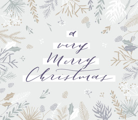 Obraz premium Christmas greeting card.