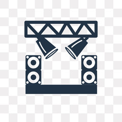 Stage vector icon isolated on transparent background, Stage  transparency concept can be used web and mobile