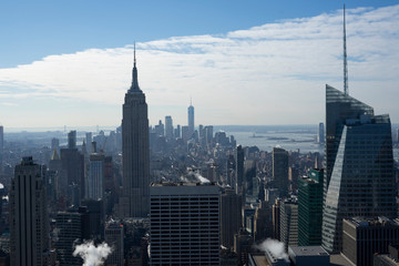 New York skyline from above