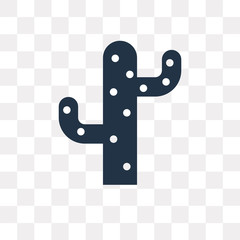 Cactus vector icon isolated on transparent background, Cactus  transparency concept can be used web and mobile