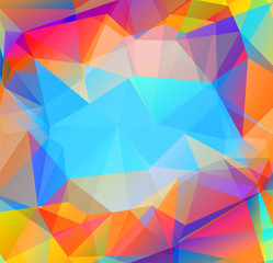Abstract polygonal background. Futuristic style. Geometric colorful triangle texture.