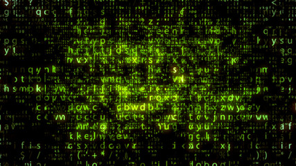 Volumetric Salad Code Matrix Letters