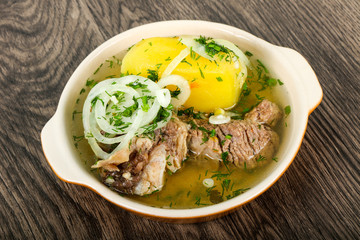 Caucasian meat soup - Hashlama