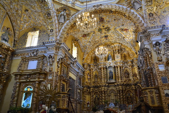 Église Acatepec Puebla Mexique - Colourful Church Acatepec Mexico