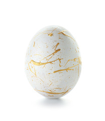 Beautiful Easter egg on white background