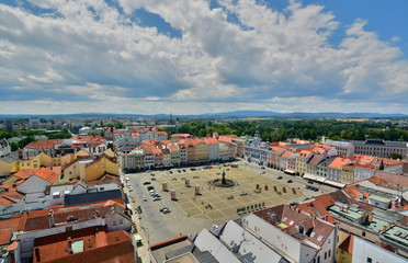 Naklejka premium View from the Black Tower. Ceske Budejovice. South Bohemia. Czech Republic