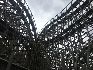 T-Express wooden rails roller coaster, Everland, South Korea