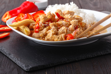 Fried rice with chicken