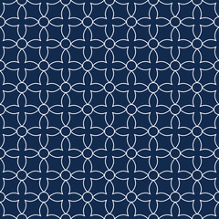 Obraz premium Seamless ornamental pattern - simple design. Vector geometric background