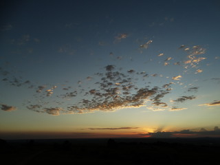 sunset over the rocks