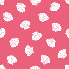 Shell background. Seamless pattern.Vector. 貝のパターン
