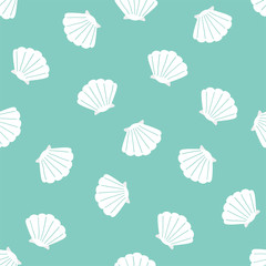 Shell background. Seamless pattern.Vector. 貝のパターン
