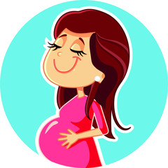 Pregnant Woman Vector Character