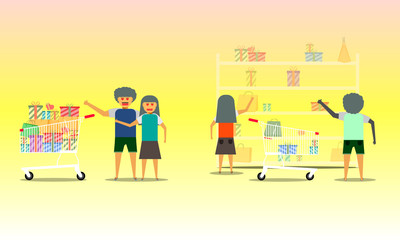 big sale shopping merry chirstmas and happy new year vector illustration eps10