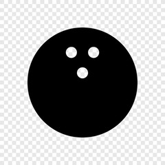 Fototapeta premium Bowling ball icon transparent grid