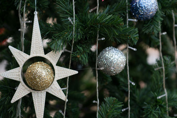 Stars, balls, deer, gift boxes, bells, snow dolls, Christmas trees, golden balls, silver balls, Christmas tree decorations, festivals