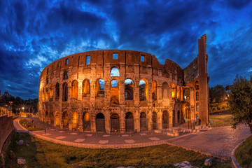 Colosseum in the evening, Rome, Italy