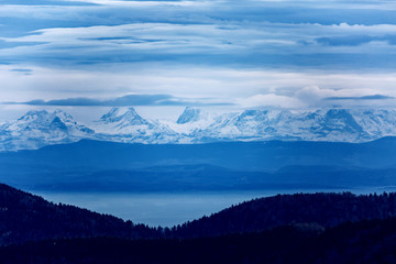 Les Alpes vues des Vosges