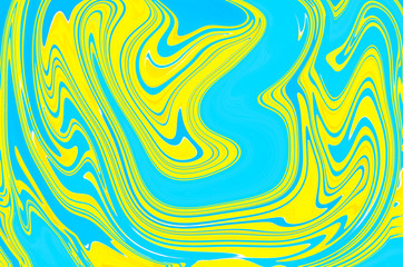 Liquid paper marbling paint background. Fluid painting abstract texture, art technique. Colorful mix of acrylic vibrant colors.