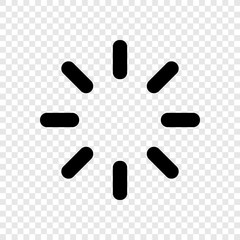 Loading icon vector transparent grid
