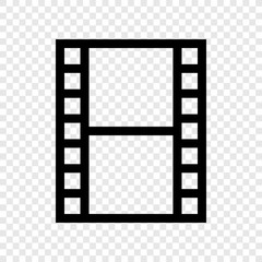 Obraz premium Movie icon vector transparent grid