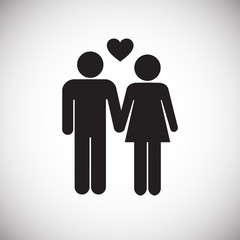 Couple in love on white background for graphic and web design, Modern simple vector sign. Internet concept. Trendy symbol for website design web button or mobile app