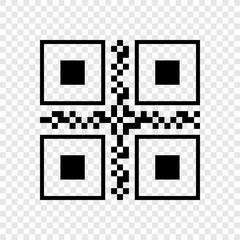 QR code icon transparent grid
