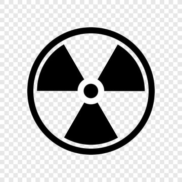 Radiation icon vector transparent grid