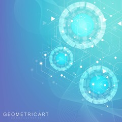 Big Data Visualization Background. Modern futuristic virtual abstract background. Science network pattern, connecting lines and dots. Global network connection vector.