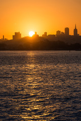 Sunrise over downtown San Francisco, California, USA