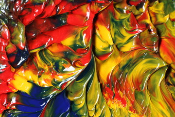 colorful oil paint