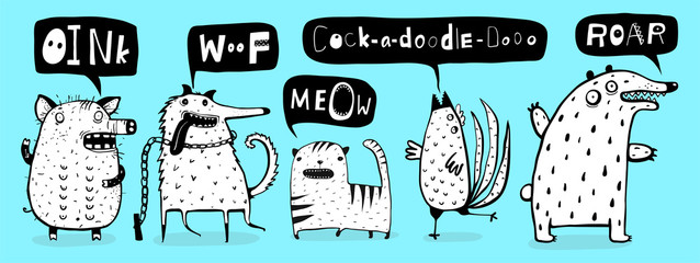 Outline Funny Animals Sounds