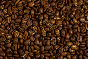 Background of the roasted coffee beans